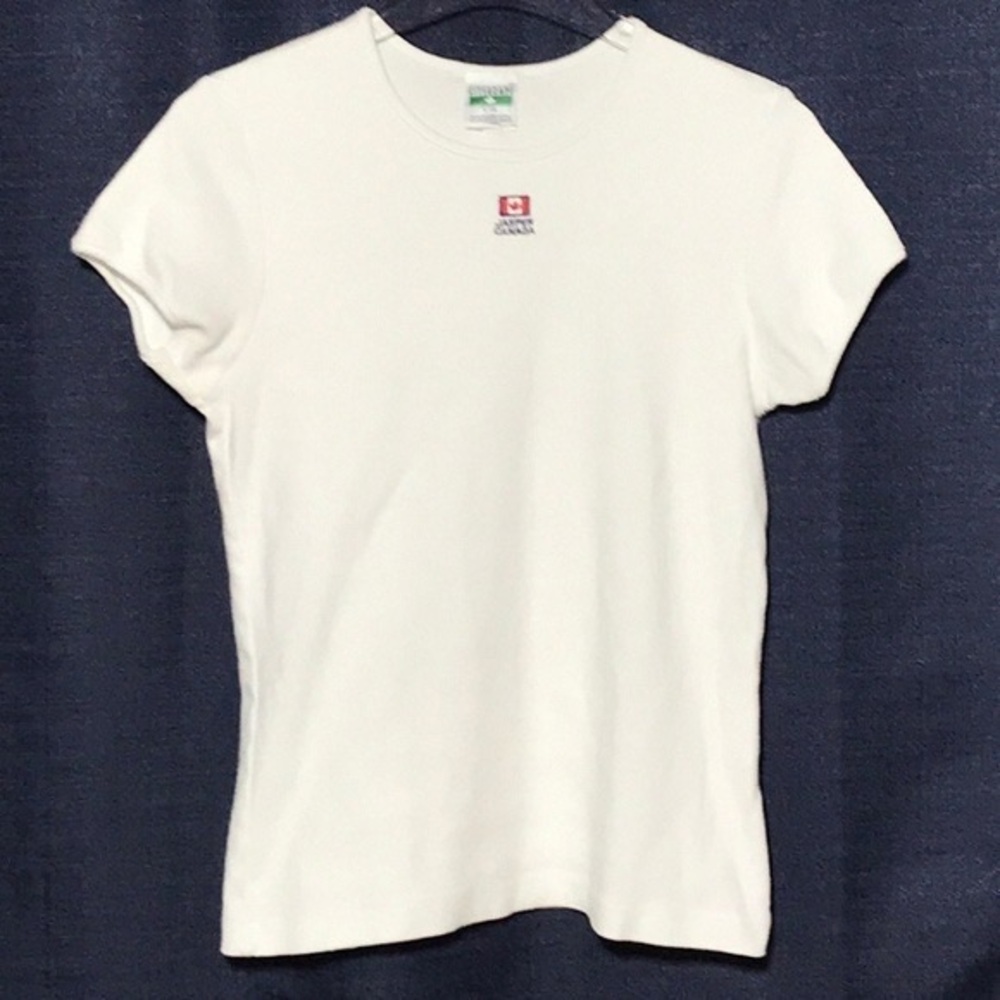 Lacoste Women's White Short Sleeve Crew Tee with Small Logo